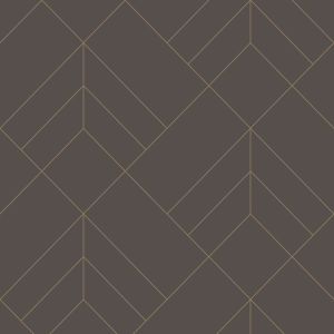 Sander Geometric Brown / Gold Wallpaper Fine Decor