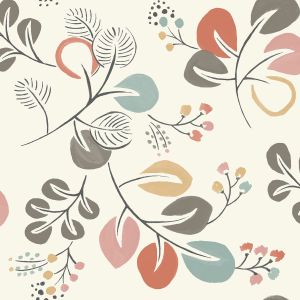 Jonah Leaf Trail Wallpaper Red / Pink Fine Decor