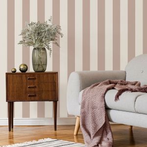 Juliette Stripe Wallpaper Pink Fine Decor FD43456