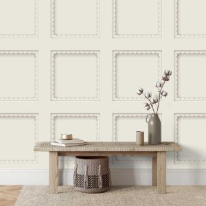 Contemporary 3D Effect Panel Wallpaper Warm Stone Fine Decor FD44161