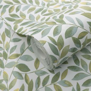 Embossed Leaf Patterned Wallpaper