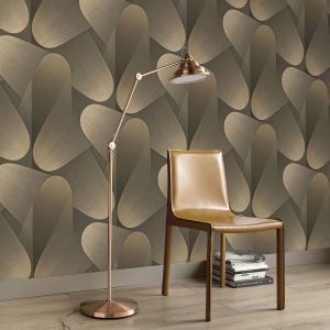 Gold and Bronze Geometric Wallpaper Erismann 10423-15