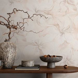 Textured Floral Swirl Wallpaper Blush Pink Erismann 10514-05