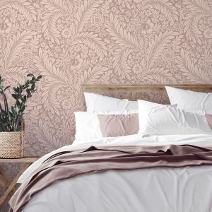 Florence Leaf Wallpaper Blush Pink World of Wallpaper 728 
