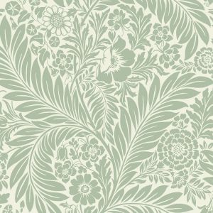 Florence Leaf Wallpaper Sage Green / Cream World of Wallpaper 727