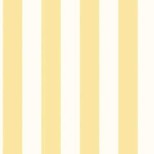 Just Kitchens Awning Stripe Wallpaper Yellow White Galerie G45400