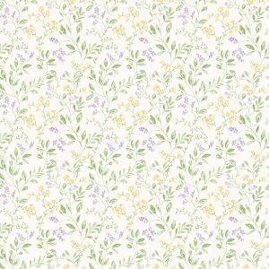Just Kitchens Spring leaf trail Wallpaper Lilac Yellow Green Galerie G45456 A4 SAMPLE