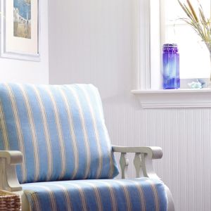 White Paintable Beadboard Wallpaper