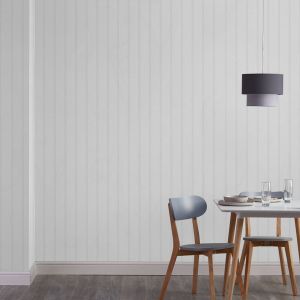 Paintable Wood Slat Wallpaper White Super Fresco 119169 
