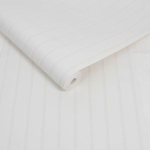 Wood Slat Wallpaper White Super Fresco Paintable 119169 
