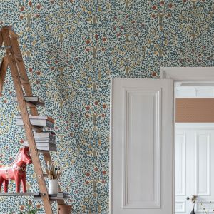 Apelviken Apples And Pears Wallpaper Blue Galerie 33013