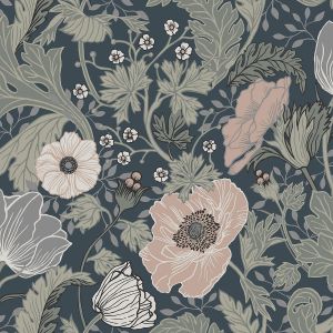 Apelviken 2 Anemone Wallpaper Blue Galerie 44103