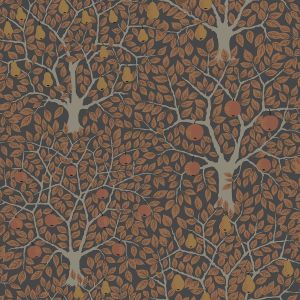 Apelviken Apples And Pears Wallpaper White Grey Gold Galerie 33012