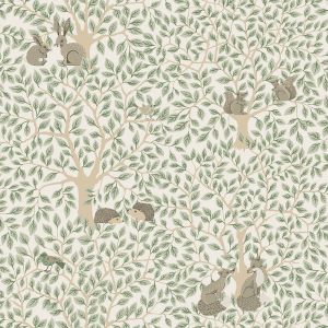 Woodland Nursery Wallpaper 44111 Apelviken 2 Per Wallpaper White Galerie