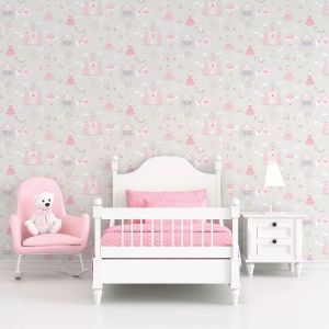 Tiny Tots 2 Fairytale Wallpaper Grey Pinks Galerie G78370