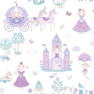 G78373 Tiny Tots 2 Fairytale Wallpaper Purples Turquoise Galerie
