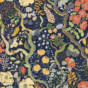 Galerie S65101 Sommarang Ann Wallpaper Blue 