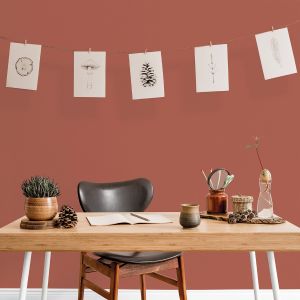 14015 Ekbacka Rita Plain Wallpaper Terracotta Galerie 