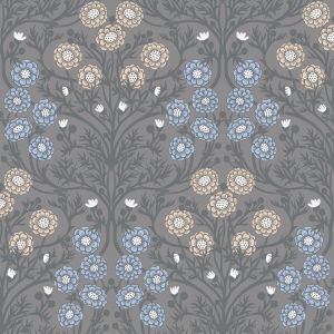 Ekbacka Bellis Floral Wallpaper Grey Galerie 14016
