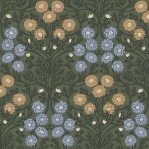 Ekbacka Bellis Floral Wallpaper Green Galerie 14019