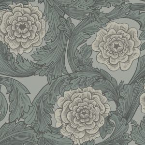 Blomstermala Big Bloom Wallpaper Charcoal Grey Galerie 51009