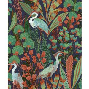 Ciara Heron Wallpaper Navy Grandeco 