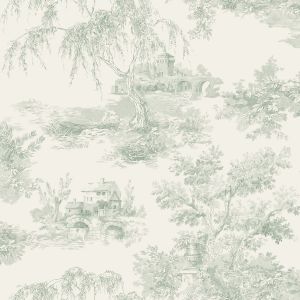 Toile Wallpaper Green World of Wallpaper A69801