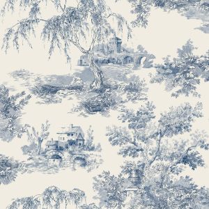 Toile Wallpaper Blue World of Wallpaper A69802