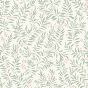 Maison Floral Trail Textured Vinyl Wallpaper Sage Green Grandeco MN3409