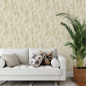 Distressed Texture Wallpaper Metallic Gold