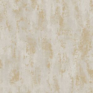 Venetian Concrete Textured Wallpaper Taupe / Gold Grandeco A75803