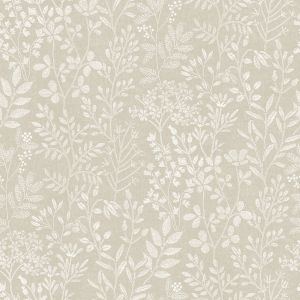 Karuna Stitched Organic Trail Vinyl Wallpaper Taupe Grandeco 205002