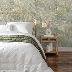 Blossom Treetop Wallpaper Sage Green Grandeco A78603