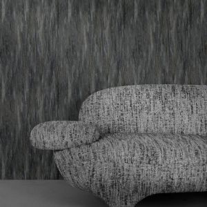 Grandeco A78501 Meteora Textured Vinyl Wallpaper Black
