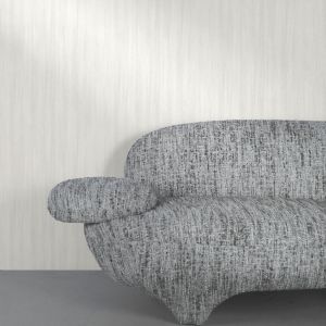 Grandeco Arcana Plain Textured Stripe Wallpaper Grey 205102