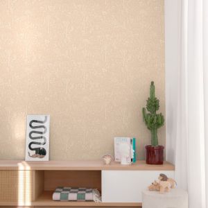 Grandeco LD3418 Woodland Animals Textured Vinyl Wallpaper Blush Pink