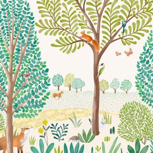 Grandeco LD6001 Grena Woodland Scene Mural Multi
