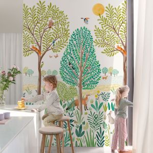 Grena Woodland Scene Mural Multi Grandeco LD6001