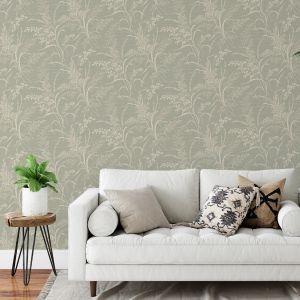 Grandeco A84302 Prairie Wallpaper Green