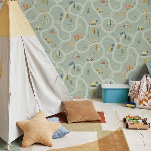 Holden 14081 Roundabout Road Wallpaper Sage Green 