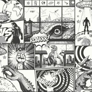 Storybook City Hero Wallpaper Black / White Holden 14075