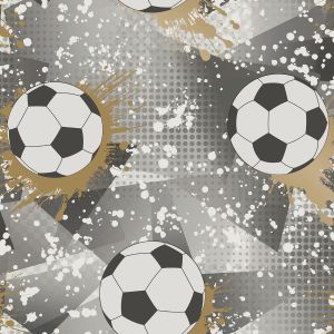 Football Frenzy Wallpaper Grey / Gold Holden 14090
