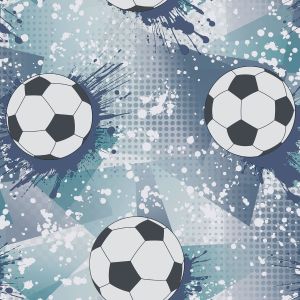 Football Frenzy Wallpaper Navy Blue / Teal Holden 14093