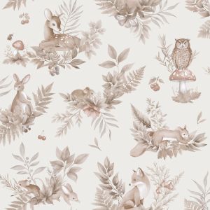 Forest Friends Wallpaper Natural Brown Holden 14122
