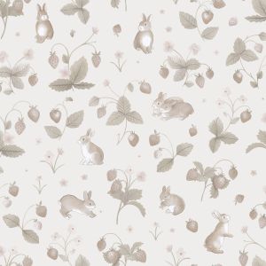 Bunnies & Berries Wallpaper Neutral / Beige Holden 14143