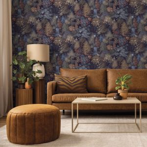 Navy Woodlands Wallpaper Holden 14152
