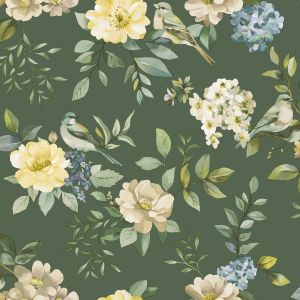 The Bird Garden Wallpaper Green Holden 14191
