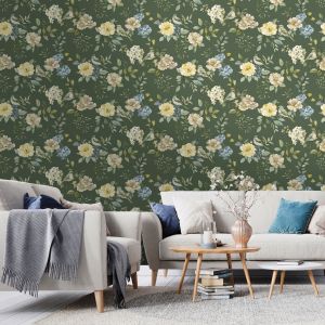 Bird Garden Wallpaper Green Holden 14191