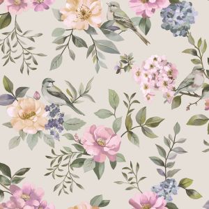 The Bird Garden Wallpaper Beige / Multi Holden 14192