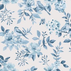The Bird Garden Wallpaper Blue Holden 14193